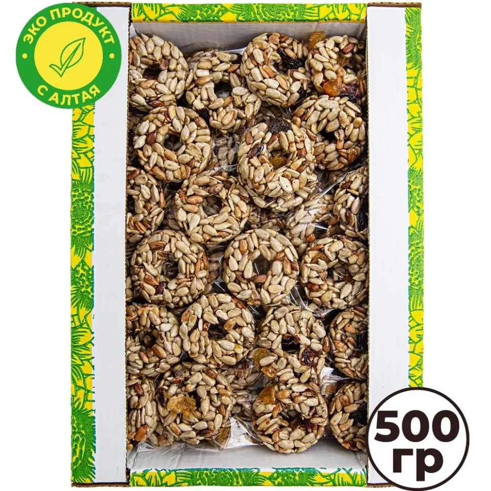  Козинаки из подсолнечника с медом и сухофруктами "Зачетные" 500г в Нерюнгри