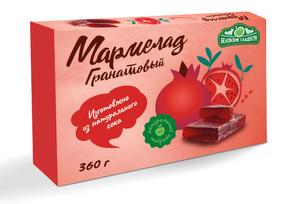 №2 Мармелад  "Гранатовый" белевский 360г  в Нерюнгри