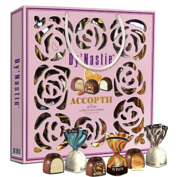№3 Династия Сумка 170г Конфеты "Ассорти ROSE"    в Нерюнгри