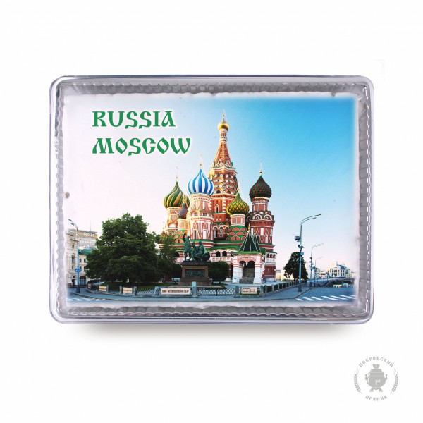 №3 Пряник 600г RUSSIA MOSCOW с фотопечатью (в подарочной пластиковой упаковке)  в Нерюнгри
