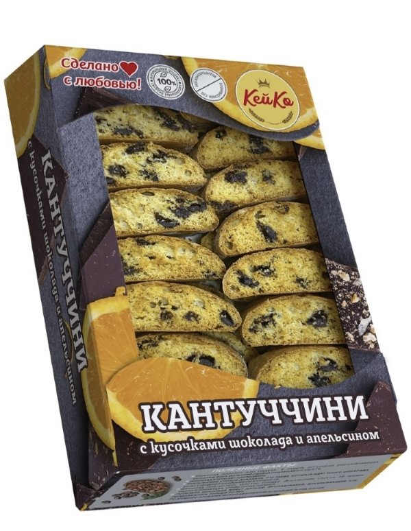 №3 Кей Ко Кантуччини с кусочками шоколада и апельсином, 200г   в Нерюнгри