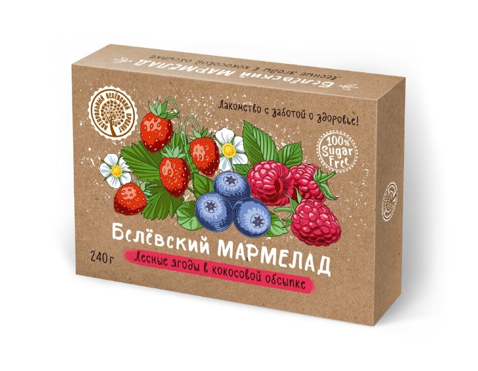  Мармелад белевский на фруктозе 240г "ЛЕСНЫЕ ЯГОДЫ"  в Нерюнгри