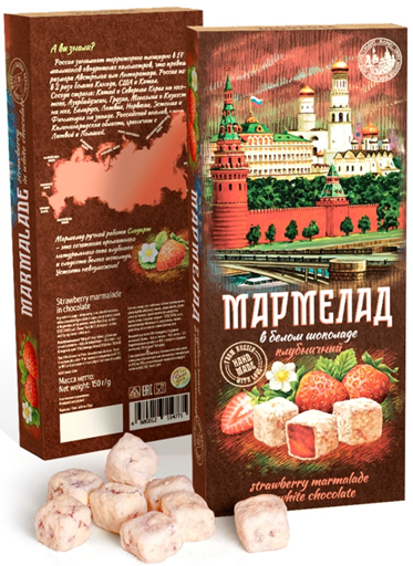  Сладарт Мармелад Клубничный в белом шоколаде, 150г   в Нерюнгри
